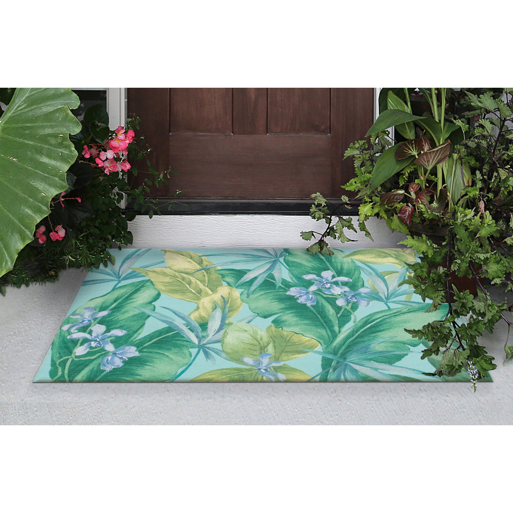 Trans Ocean Illusions Tropical Leaf Area Rug