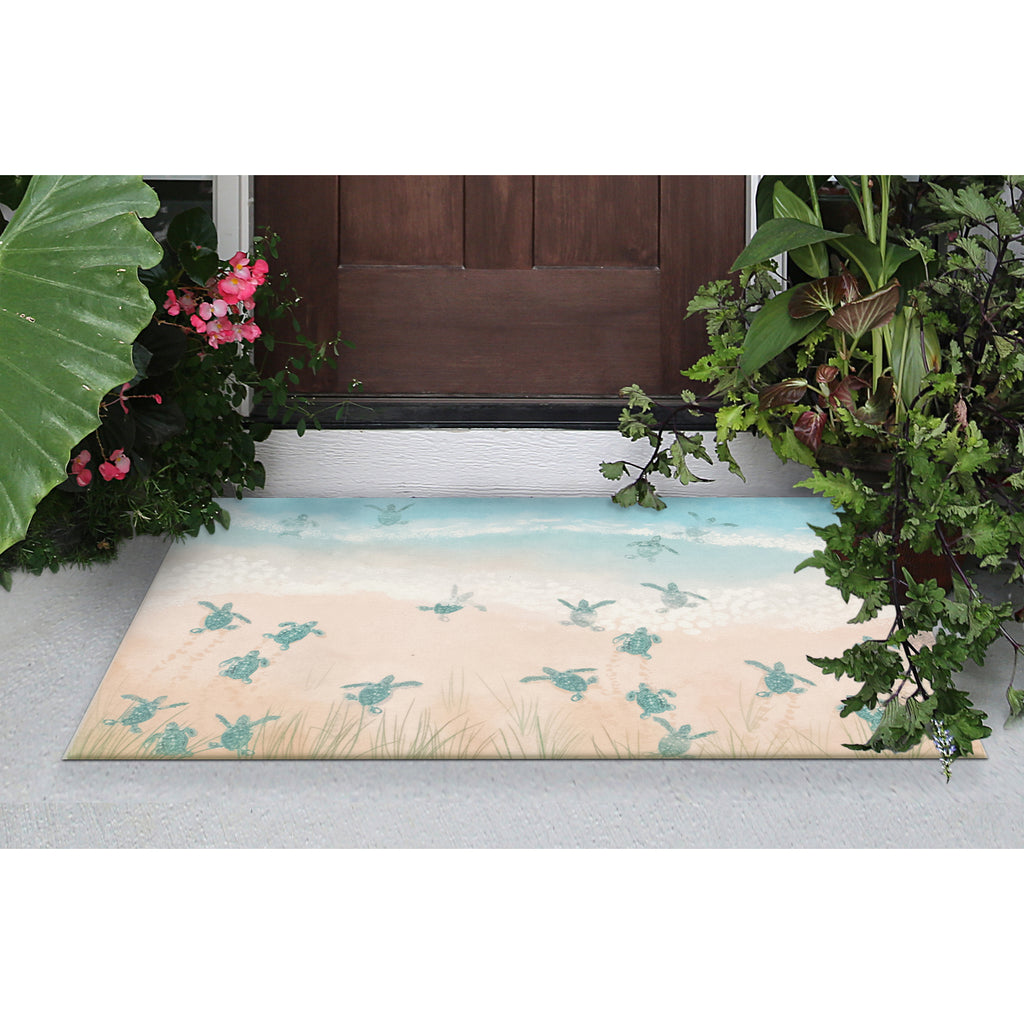 Trans Ocean Illusions Turtle Beach Area Rug