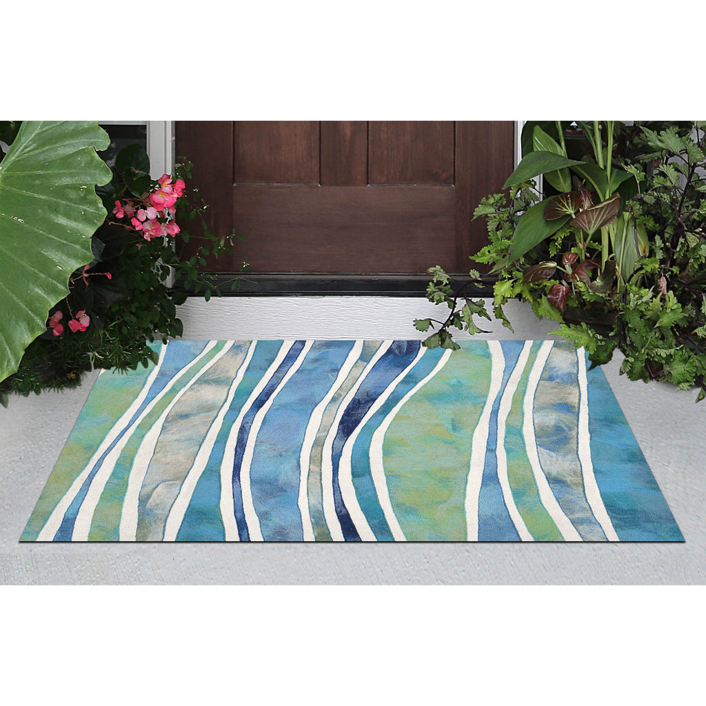 Trans Ocean Visions III Wave Area Rug