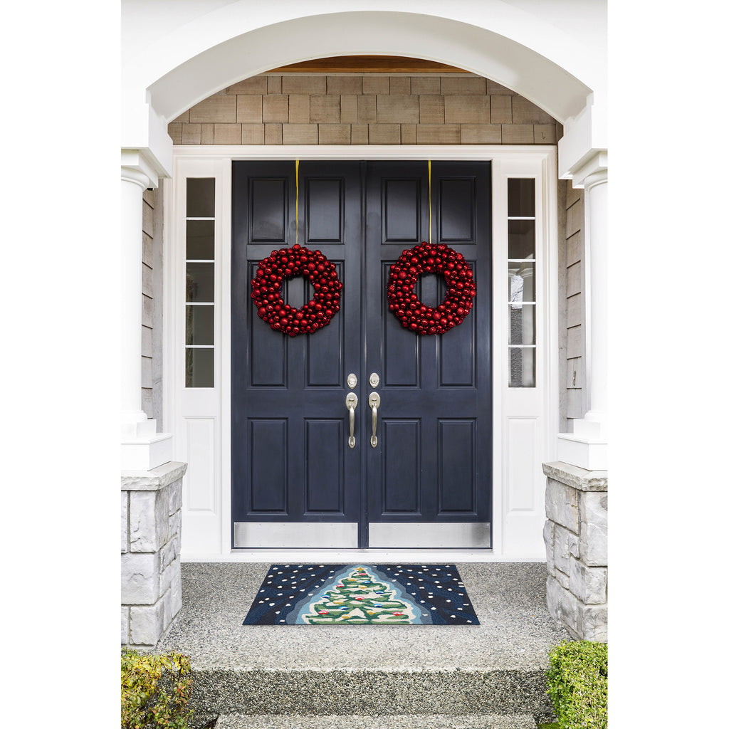 Trans Ocean Frontporch Xmas Tree Area Rug