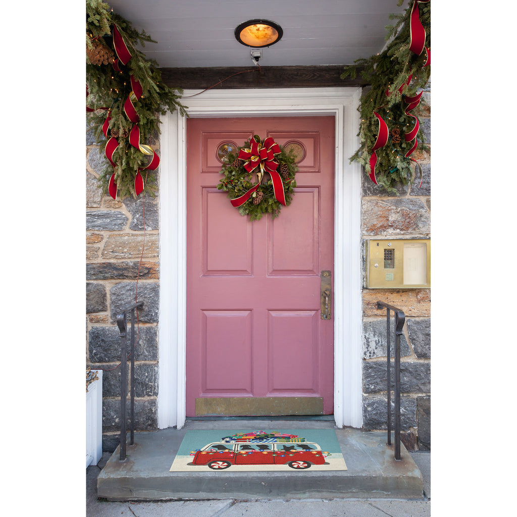 Trans Ocean Frontporch Happy Howlidays Area Rug
