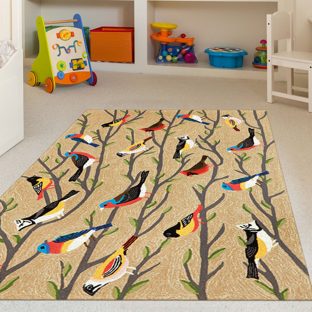 Trans Ocean Frontporch Birds Area Rug