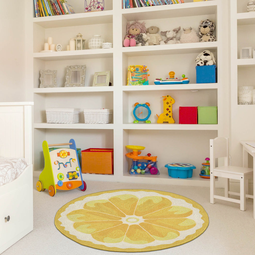 Trans Ocean Frontporch Lemon Slice Area Rug