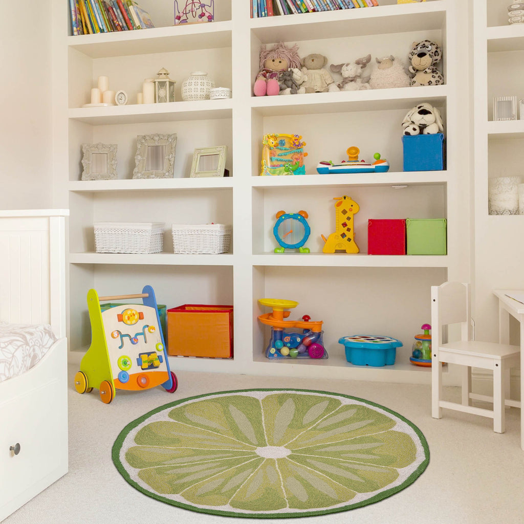 Trans Ocean Frontporch Lime Slice Area Rug