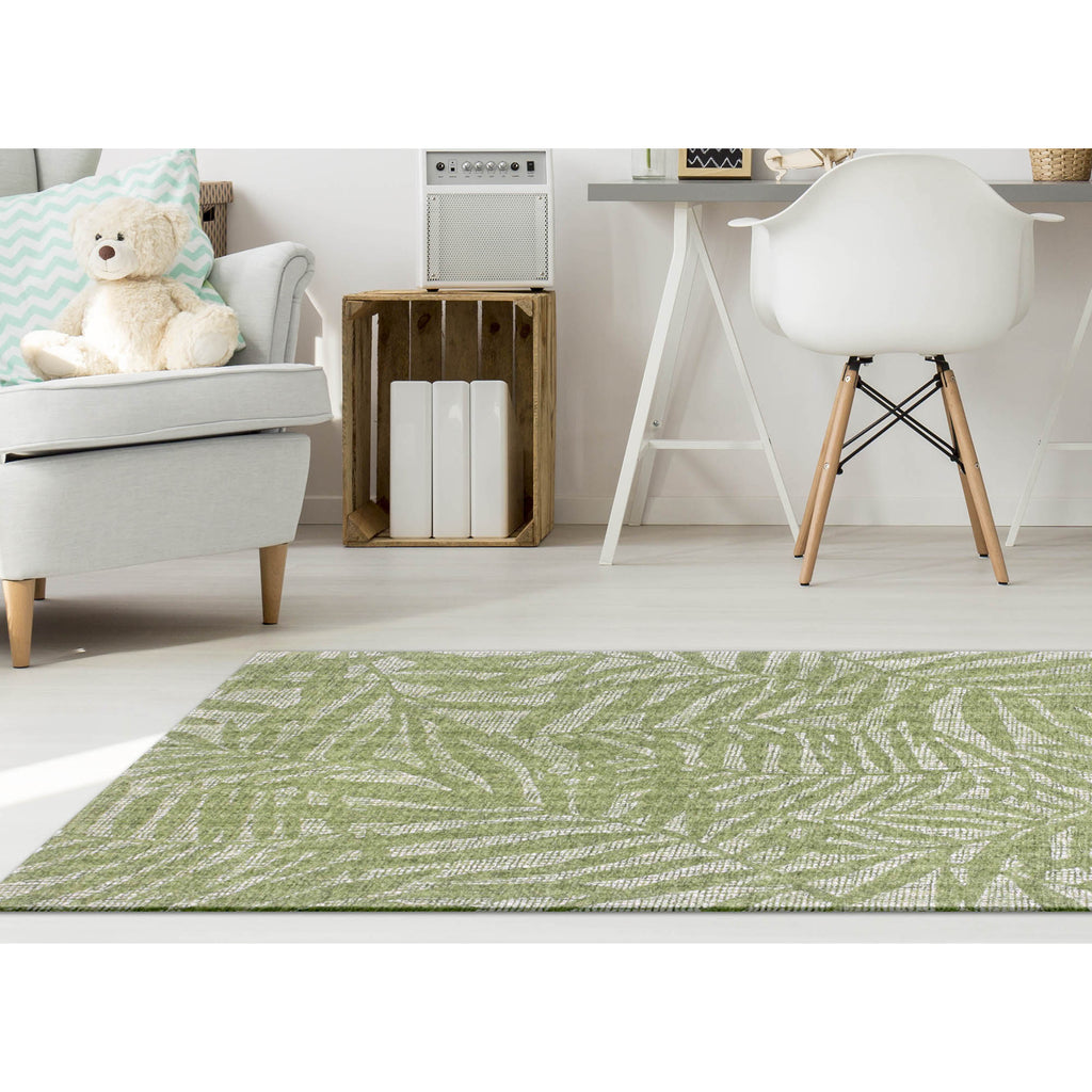 Trans Ocean Savannah Olive Branches Area Rug