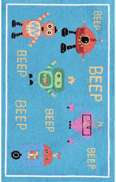 Rug Market Kids Beep Beep Robots