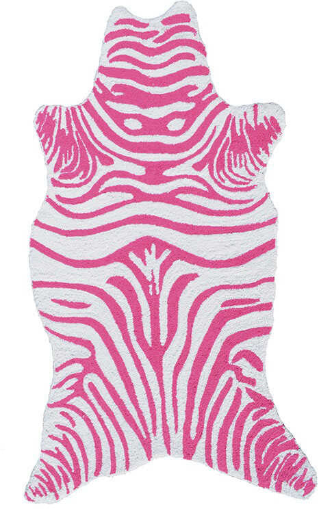 Pink Zebra Shape Rug Rug Market Kids Mini Zebra — Rug Savings