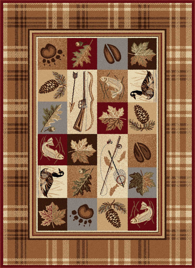 Tayse Nature Plaid Outdoors Area Rug