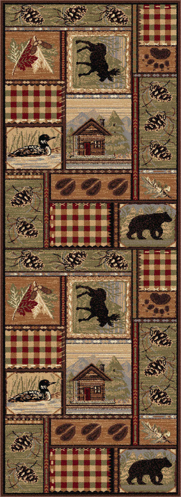 Tayse Nature Homespun Cabin Area Rug