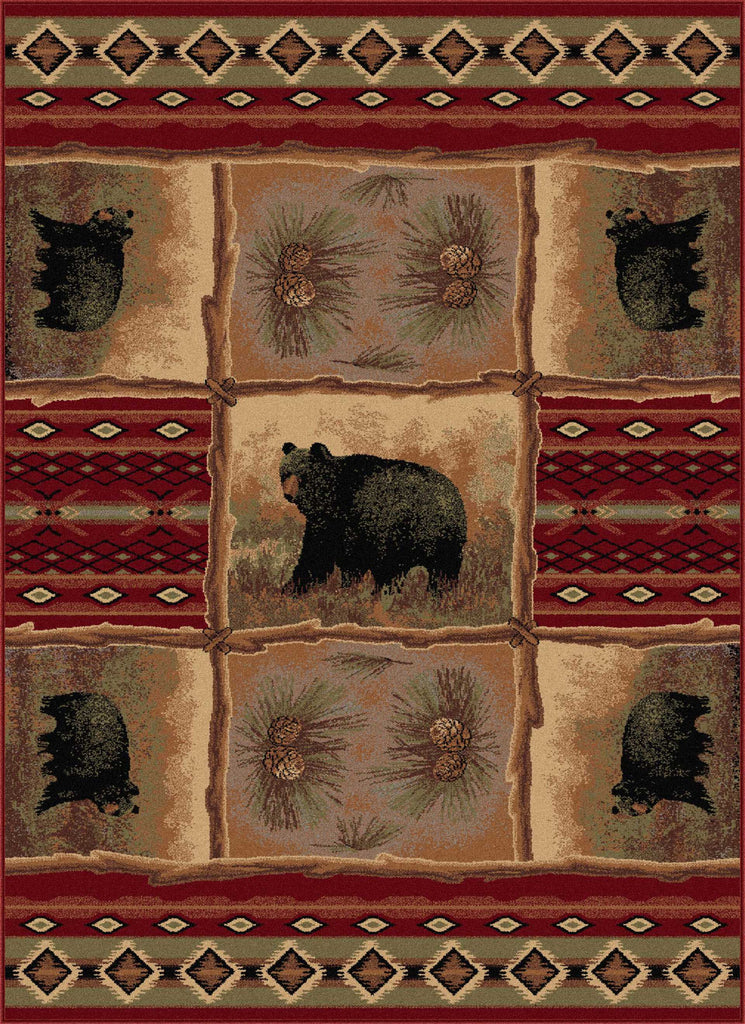 Tayse Nature Sierra Bear Area Rug