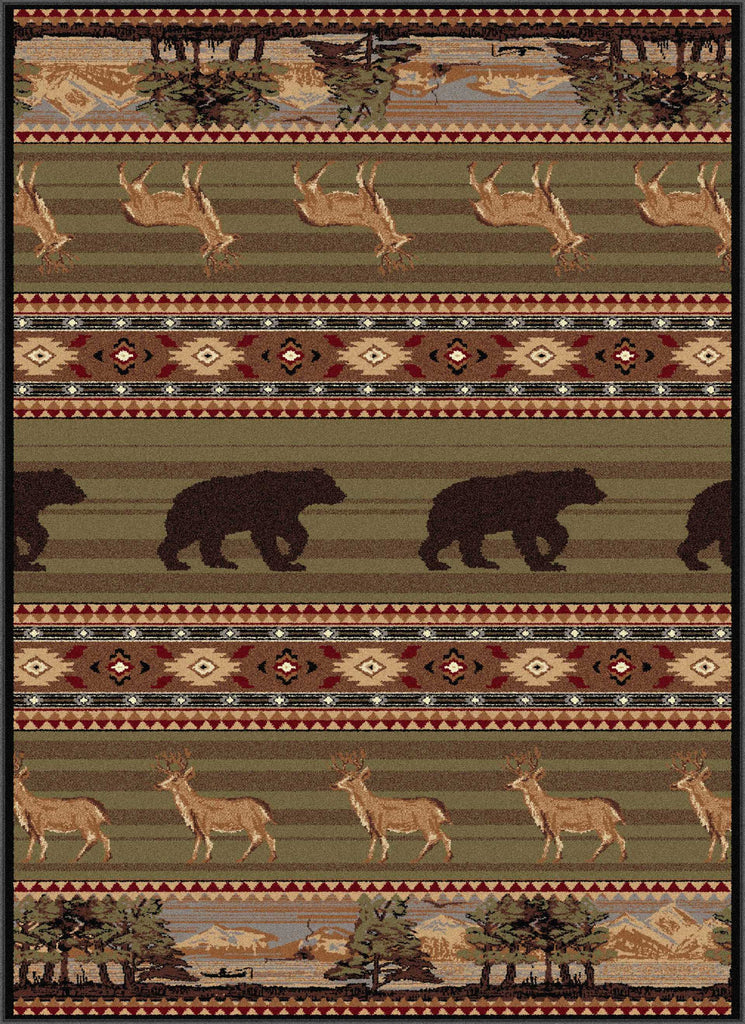 Tayse Nature Expedition Wildlife Area Rug