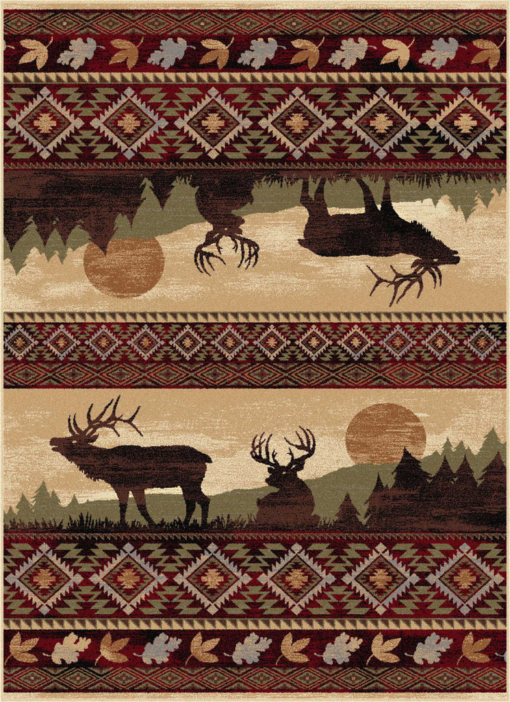 Tayse Nature Misty Elk Area Rug