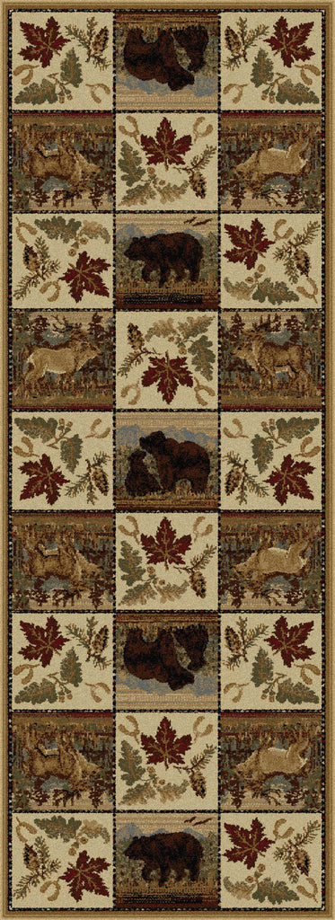 Tayse Nature Portrait Wildlife Area Rug