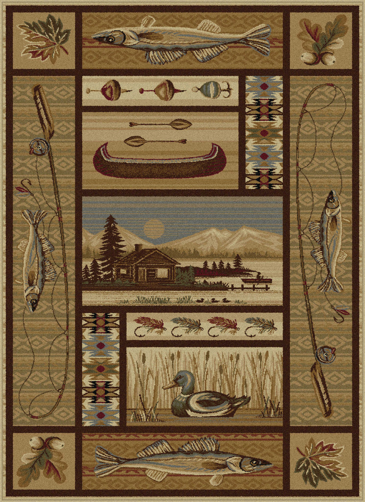 Tayse Nature Lodge Retreat Area Rug