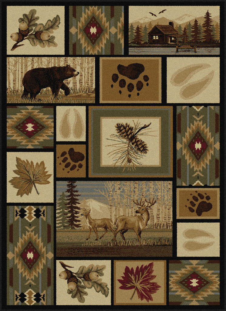 Tayse Nature Northern Wildlife Area Rug