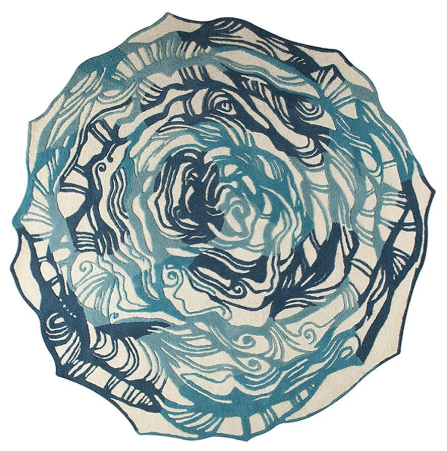 MAT Orange 10WVT Hibiscus Area Rug